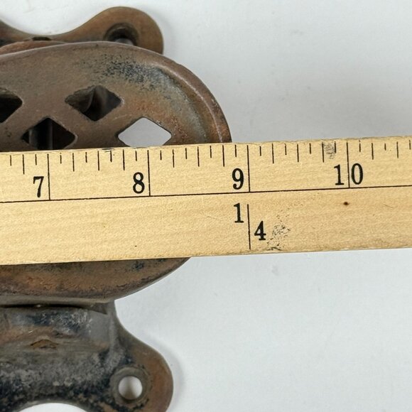 Vintage Cast Iron Machine Foot Pedal With Intricate Rustic Lattice Design - Picture 7 of 10